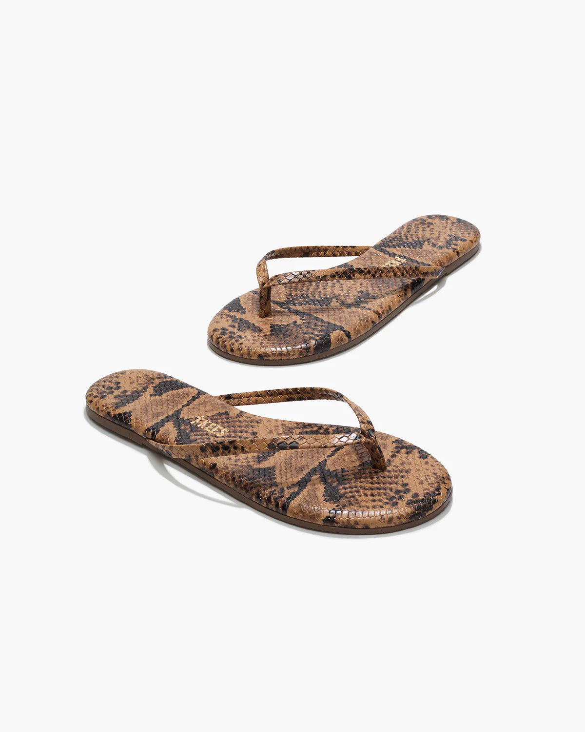 TKEES Lily Coco Snake Vegan Flip-Flops