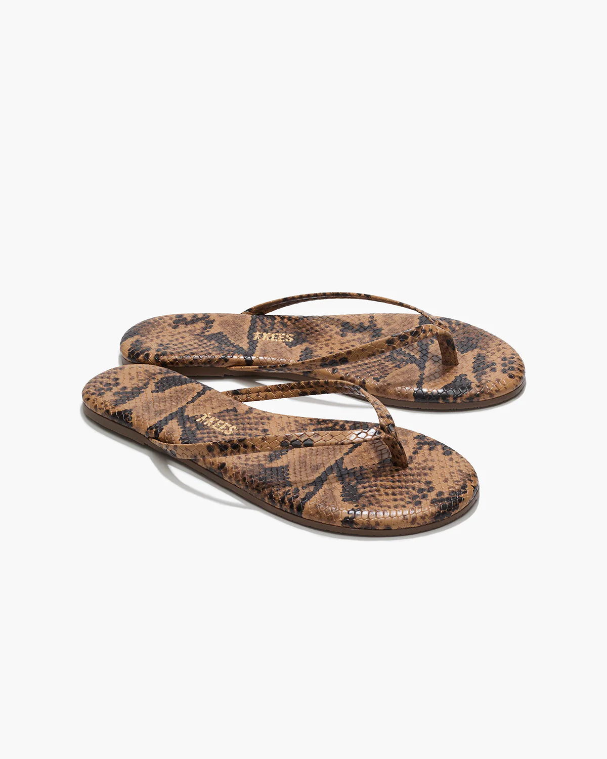 TKEES Lily Coco Snake Vegan Flip-Flops