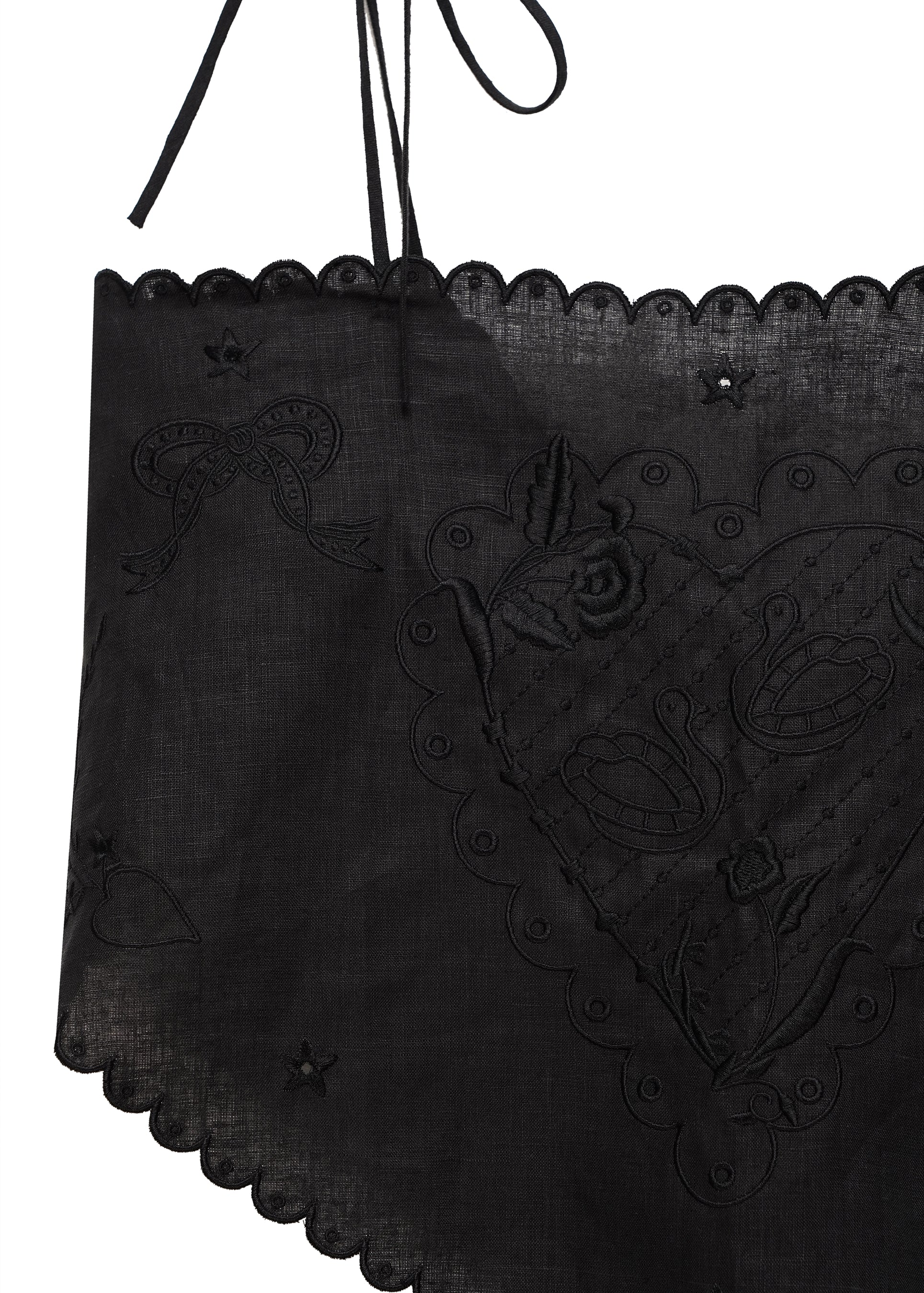 Lybid Bandana Top – Black Linen