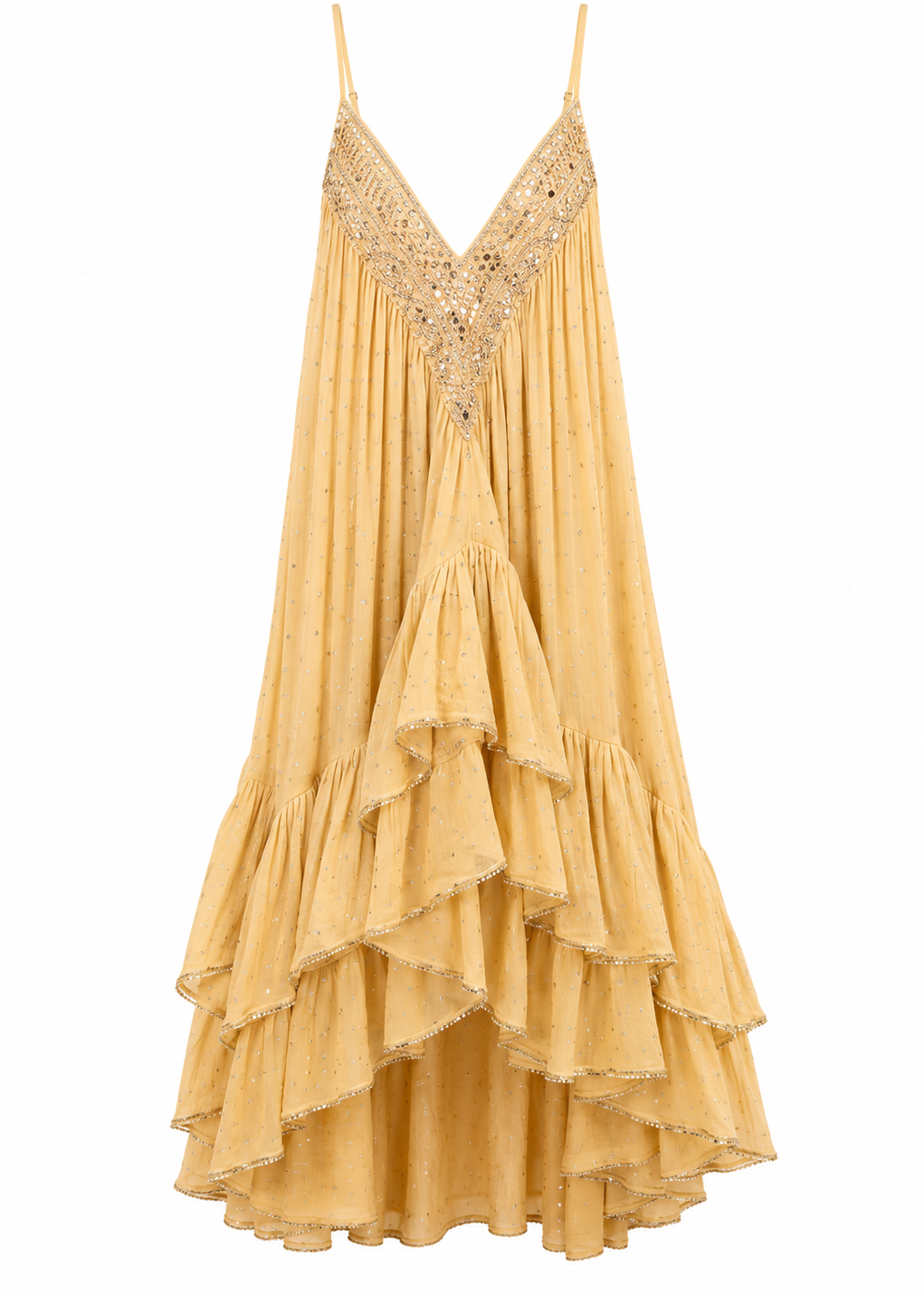 V-Neck Crystal Dress
