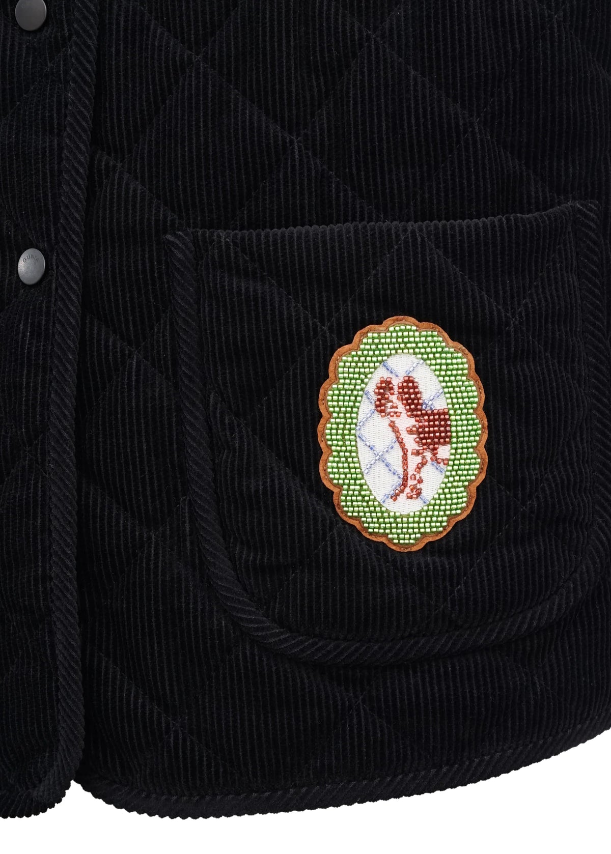 Embroidered Quilted Vest