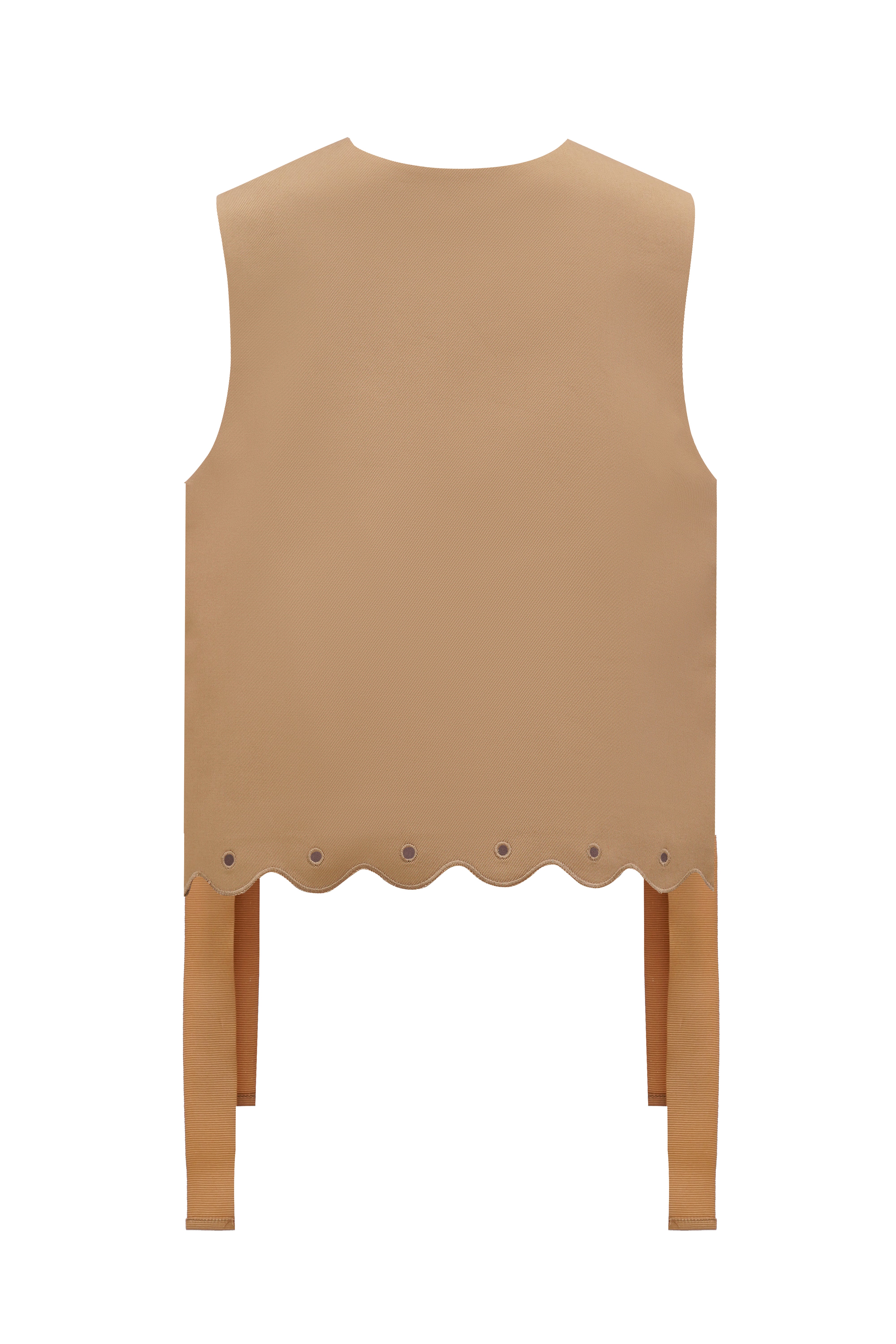 Vestă bej brodată Marta