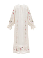 Load image into Gallery viewer, Embroidered linen dress with floral ornaments Rozmay
