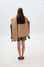 Load image into Gallery viewer, Asymmetric Wool Poncho
