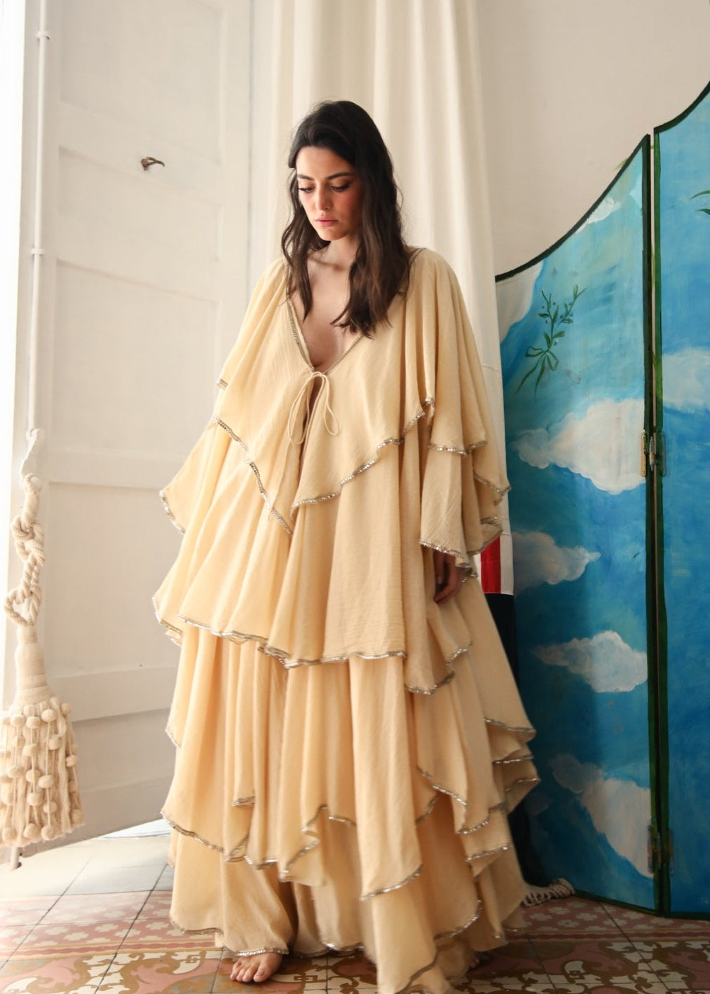 Flowy Butterfly Dress with Voluminous Sleeves – Butterfly