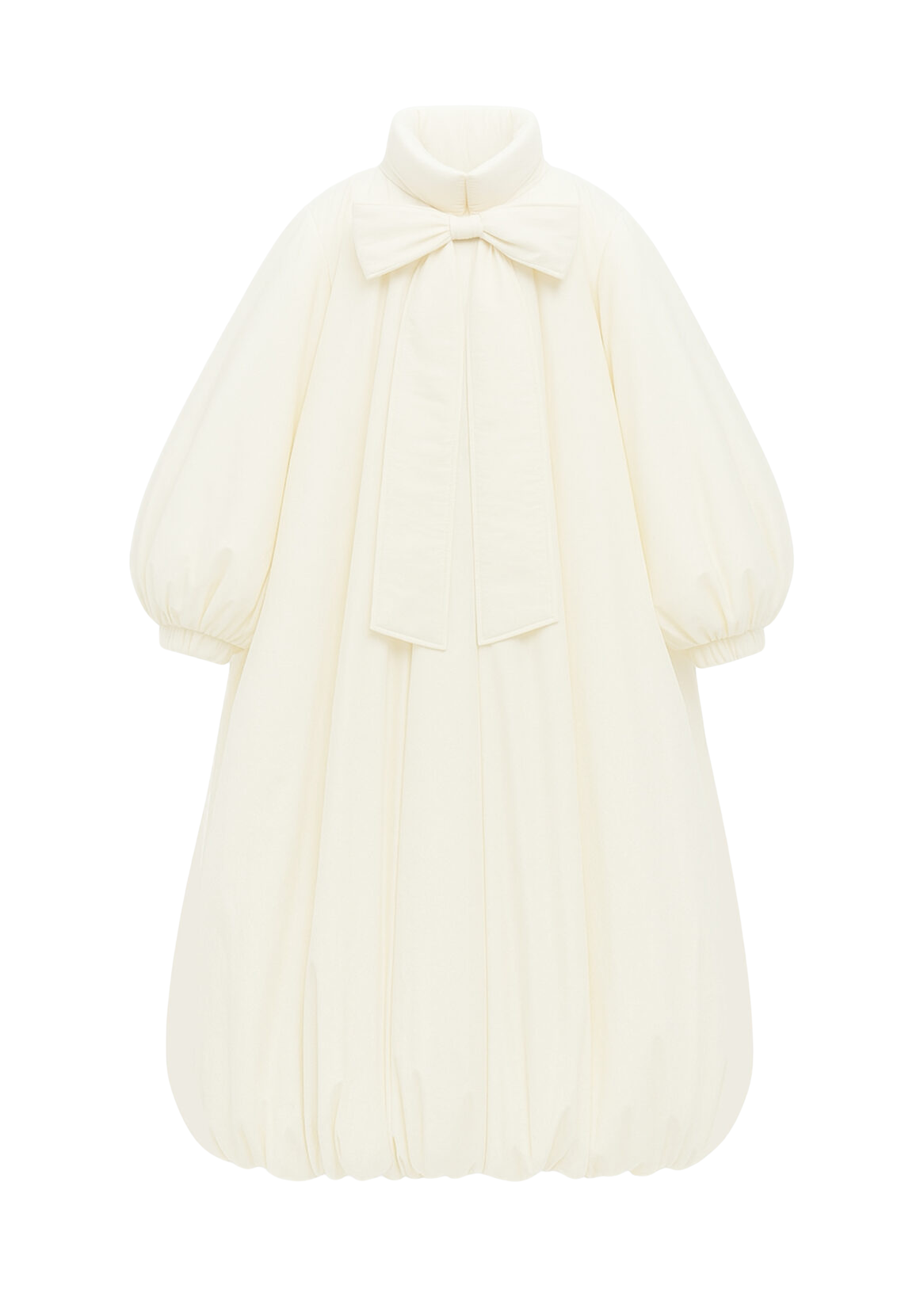 Geaca Lungă Matlasată Puffer Bej model Cocoon