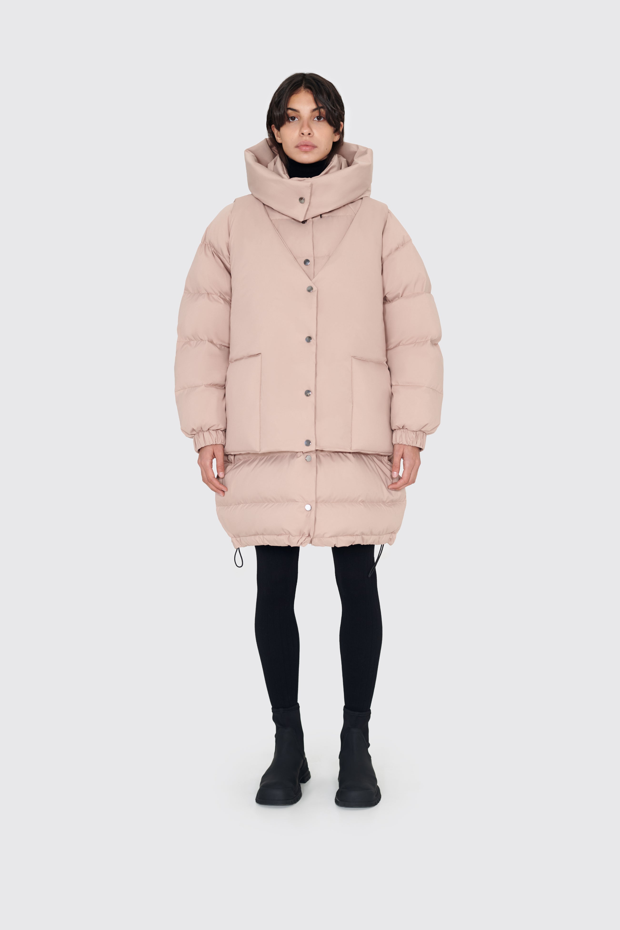 Puffer coat Twin light pink