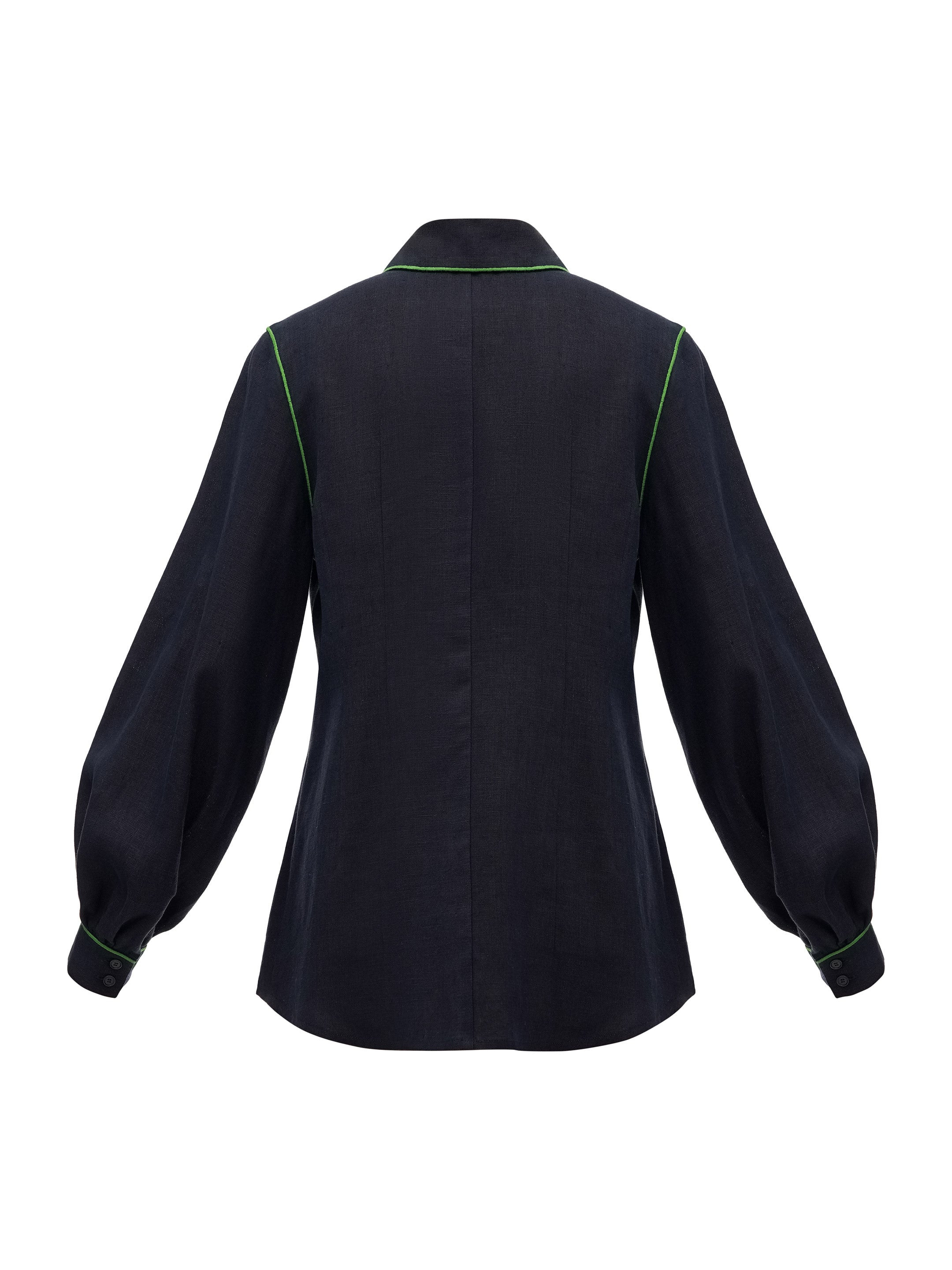 Bluză albă din in cu broderie Zhuravlyna