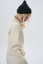 Load image into Gallery viewer, Soft Merino Blend Graphite Balaclava Hat
