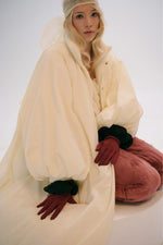 Load image into Gallery viewer, Creamy Cocoon Puffer Coat
