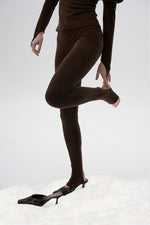 Load image into Gallery viewer, Brown Thermal Leggings

