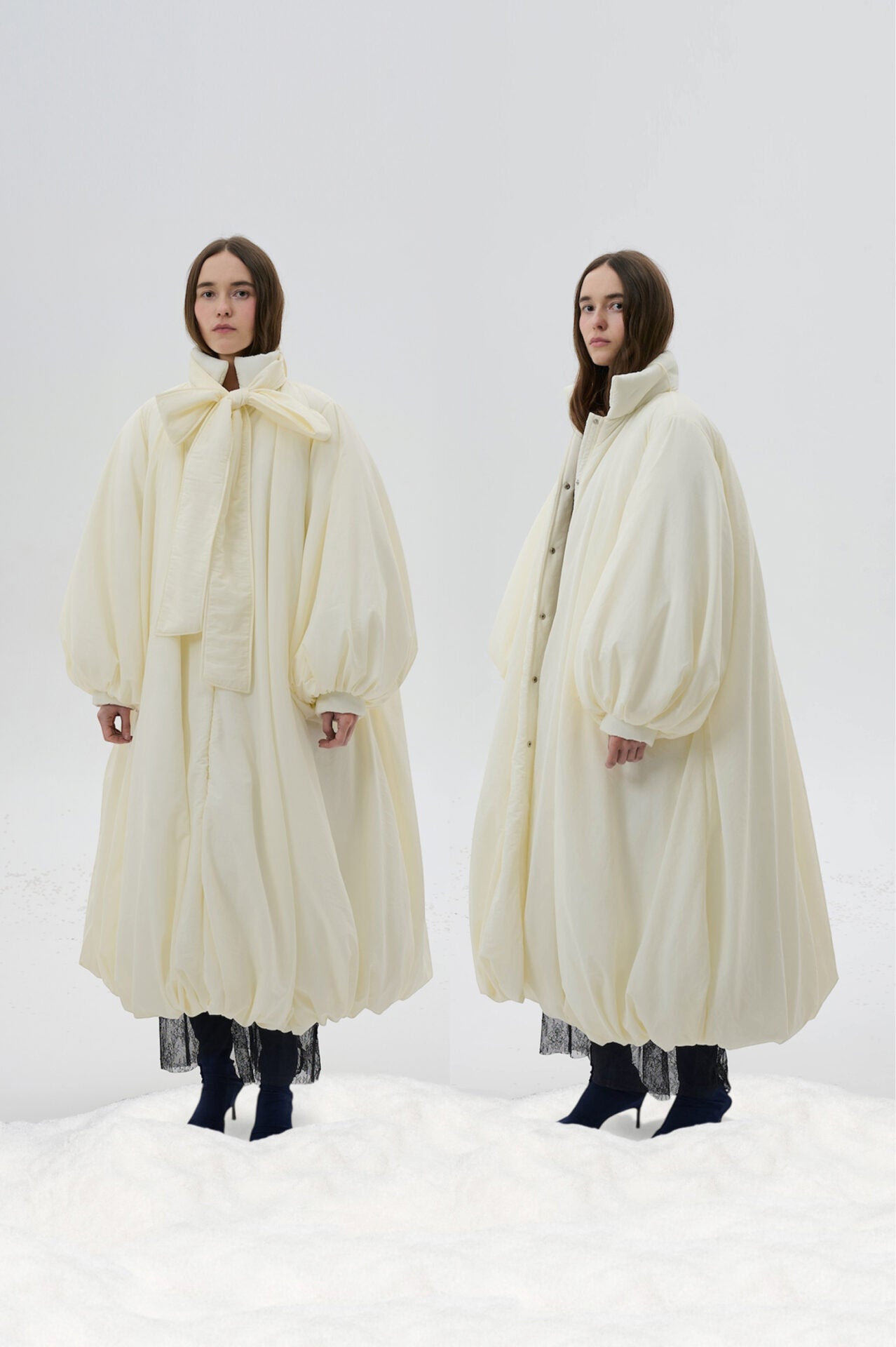 Creamy Cocoon Puffer Coat