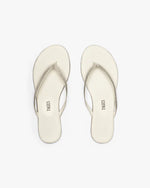 Load image into Gallery viewer, Tkees Lily Infinity Sparkling flip-flops from brazilian leather in Cream
