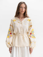 Load image into Gallery viewer, Light linen embroidery Budzhak blouse
