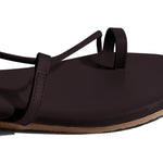 Load image into Gallery viewer, Tkees Jo flip-flops from brazilian leather in Black

