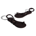 Load image into Gallery viewer, Tkees Jo flip-flops from brazilian leather in Black
