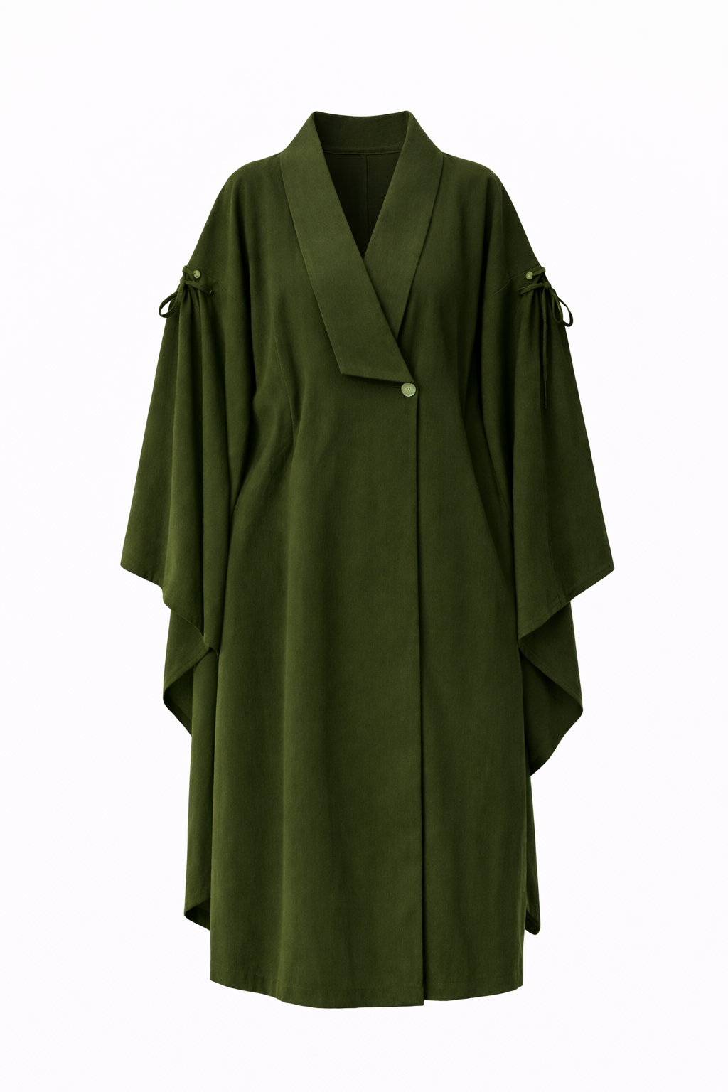 Trench Tip Kimono cu Mâneci Ajustabile