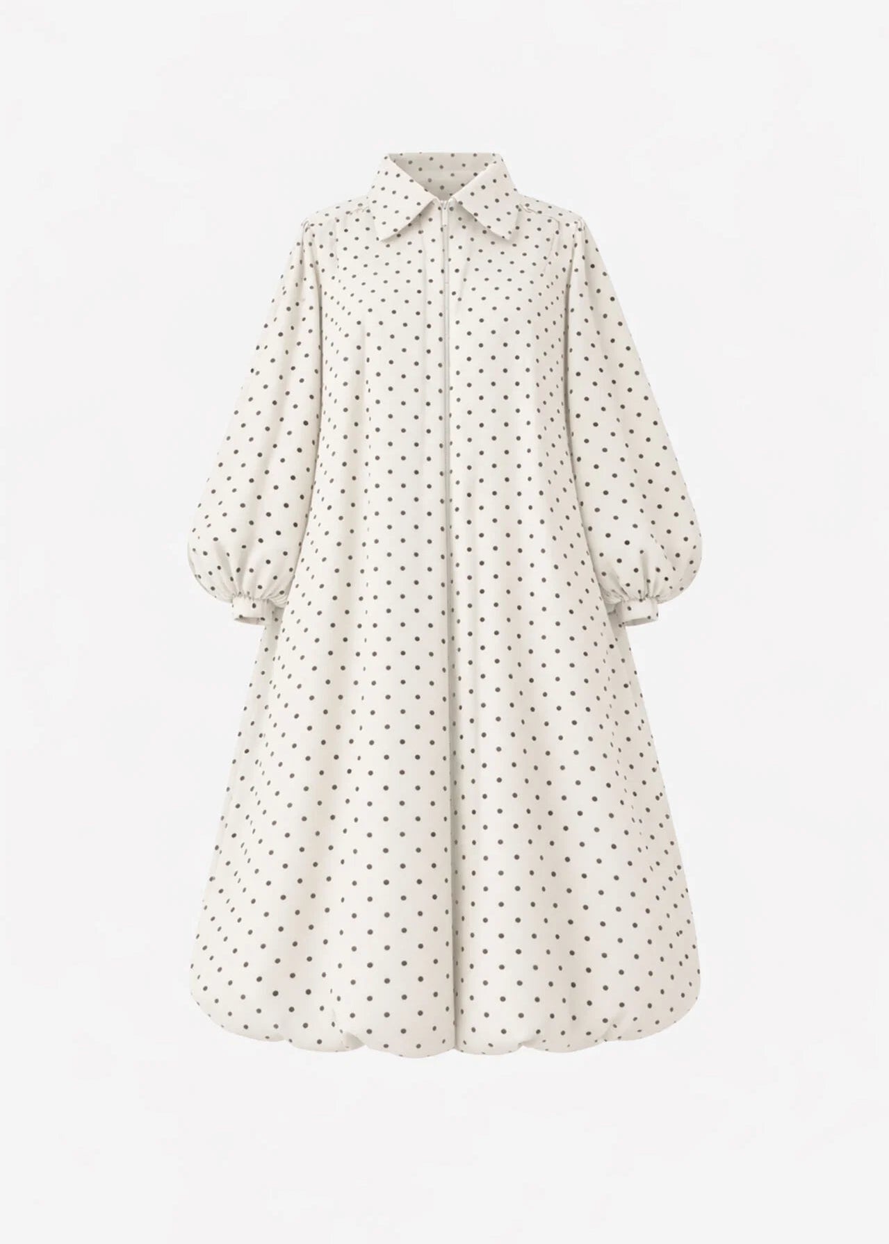 Long Polka Dot Cocoon Jacket