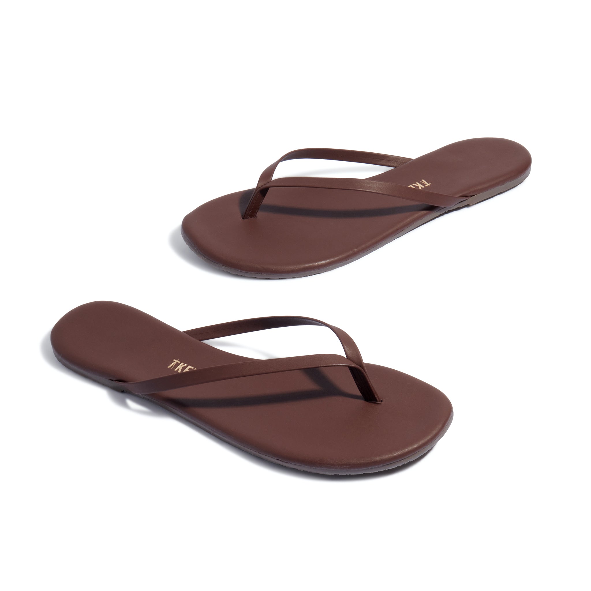 Șlapi Tkees nudes din piele naturală braziliană nuanța Cappuccino