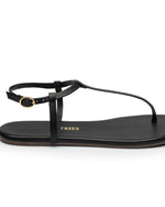 Load image into Gallery viewer, Tkees Mariana flip-flops from brazilian leather in Black
