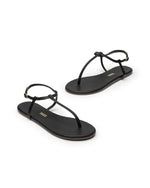 Load image into Gallery viewer, Tkees Mariana flip-flops from brazilian leather in Black
