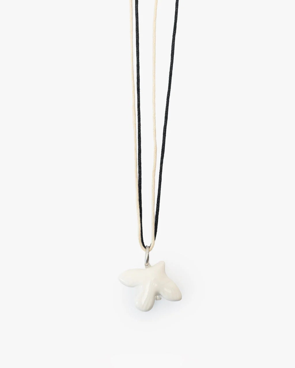 MYRNI pendant with a bird on a chain, silver hardware