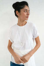 Load image into Gallery viewer, MYRNI pendant with a bird on a chain, silver hardware
