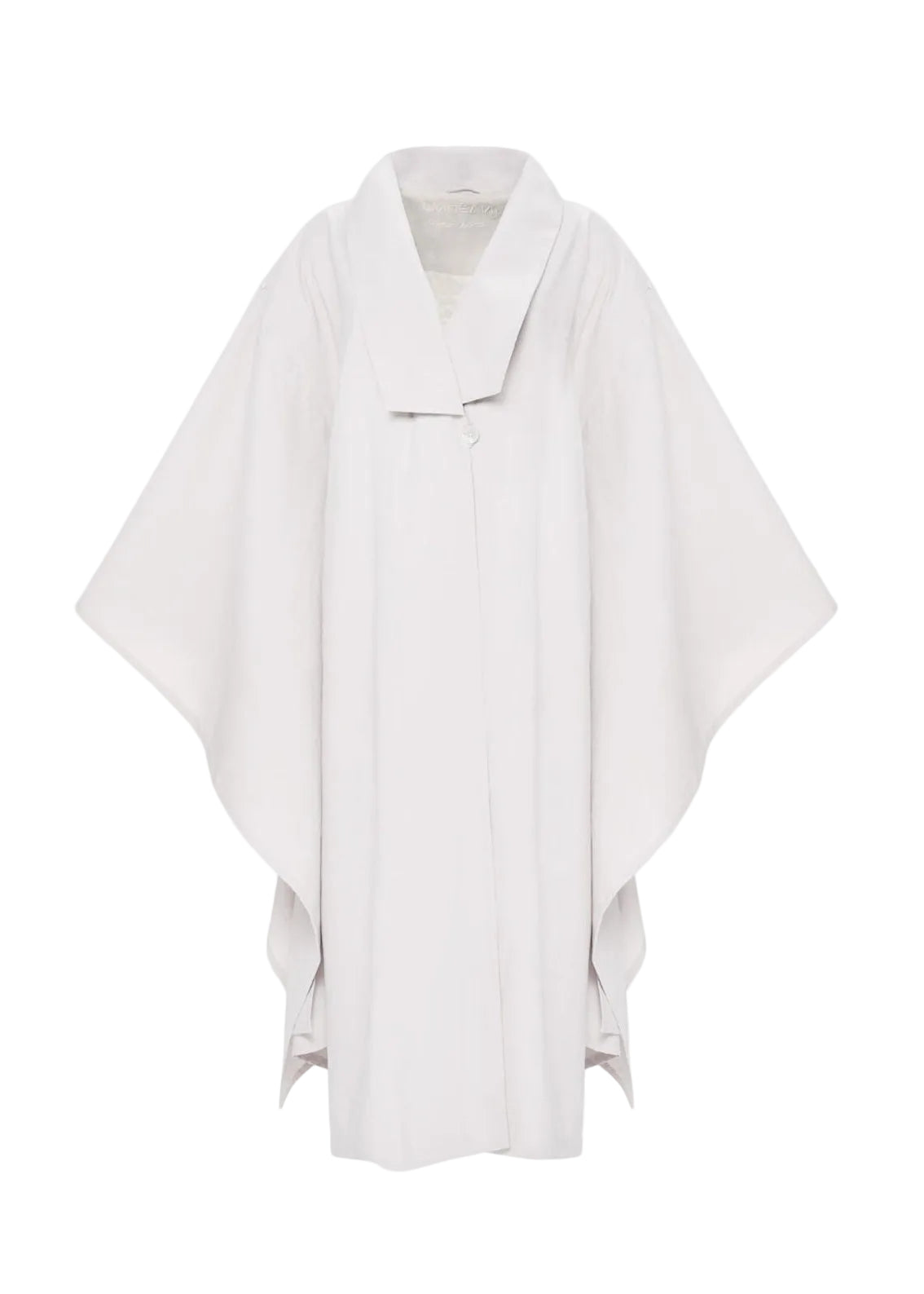 Trench Alb Tip Kimono cu Mâneci Ajustabile