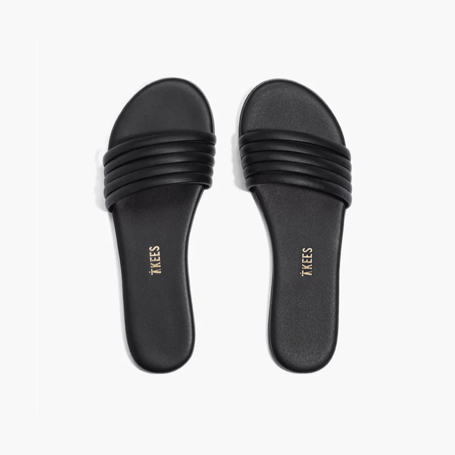 Slapi Serena din piele naturală nuanța negru