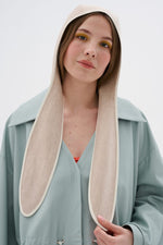 Load image into Gallery viewer, Wool Blend Black Bunny Bonnet Cap
