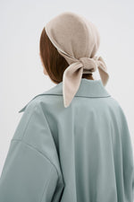 Load image into Gallery viewer, Wool Blend Beige Bunny Bonnet Cap
