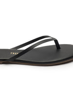 Load image into Gallery viewer, Tkees LILY square flip-flops from brazilian leather in Black
