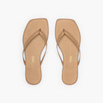 Load image into Gallery viewer, Tkees LILY square flip-flops from brazilian leather in Cocobutter
