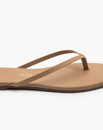Load image into Gallery viewer, Tkees LILY square flip-flops from brazilian leather in Cocobutter
