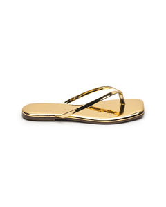 Flip-flop LILY Square - Mirror Gold