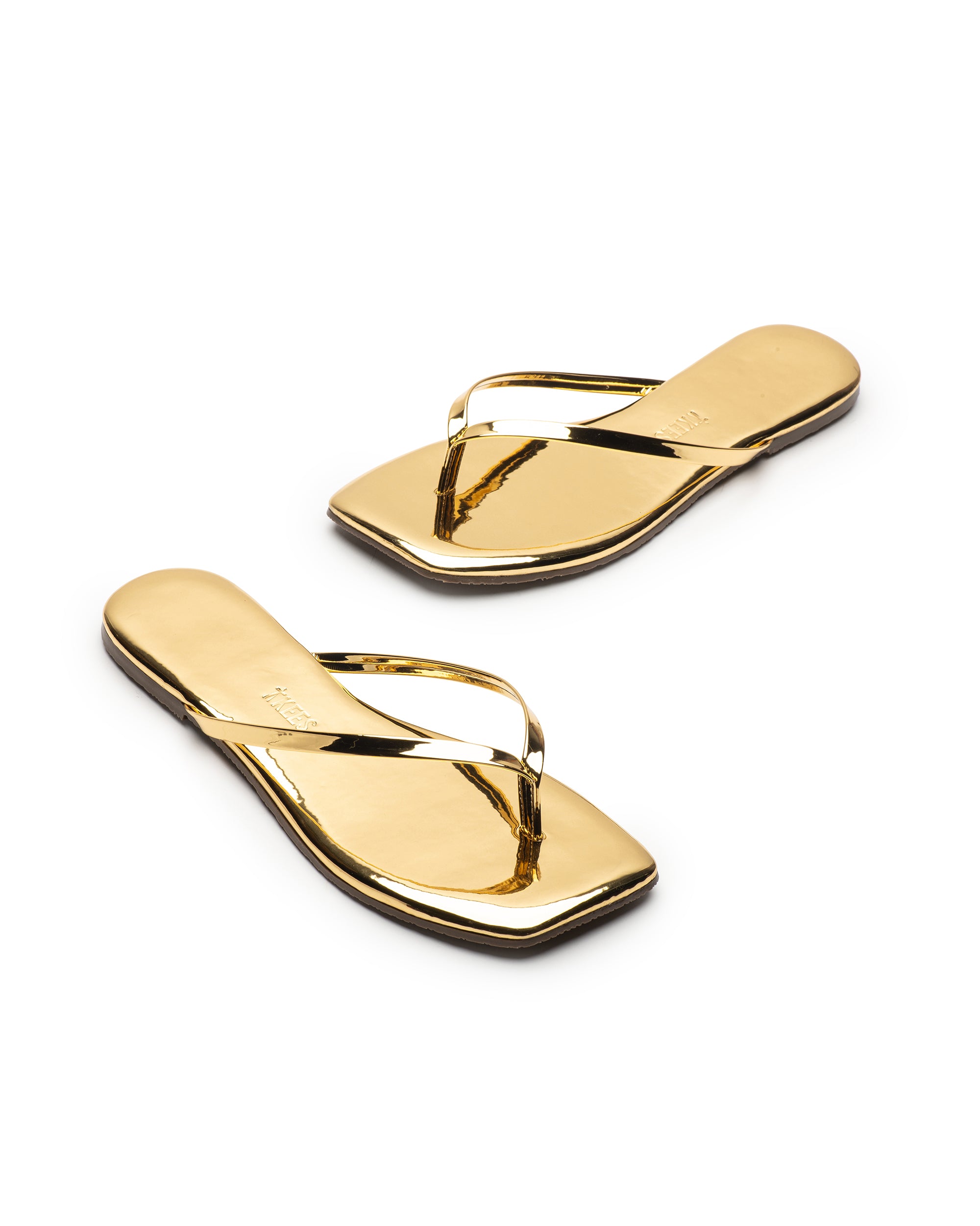 Flip-flop LILY Square - Mirror Gold