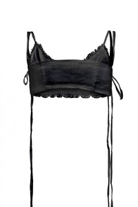 Long strap black crop top