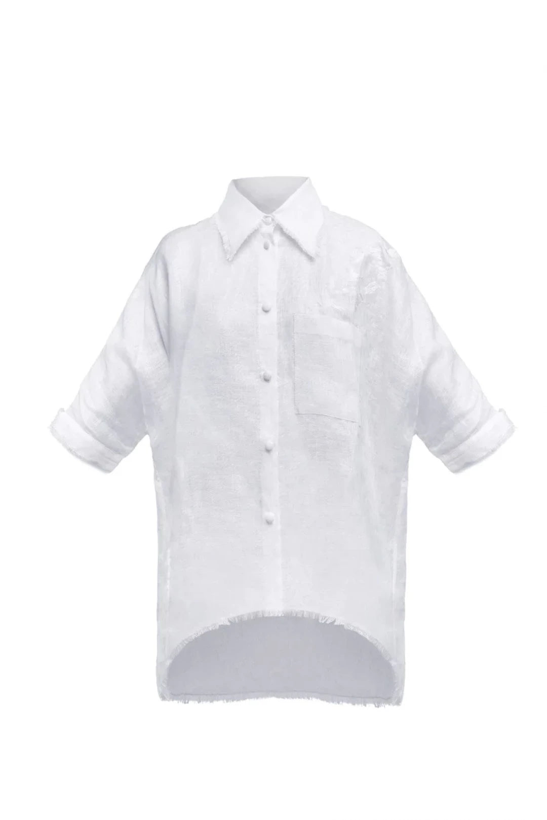Bird embroidered white shirt