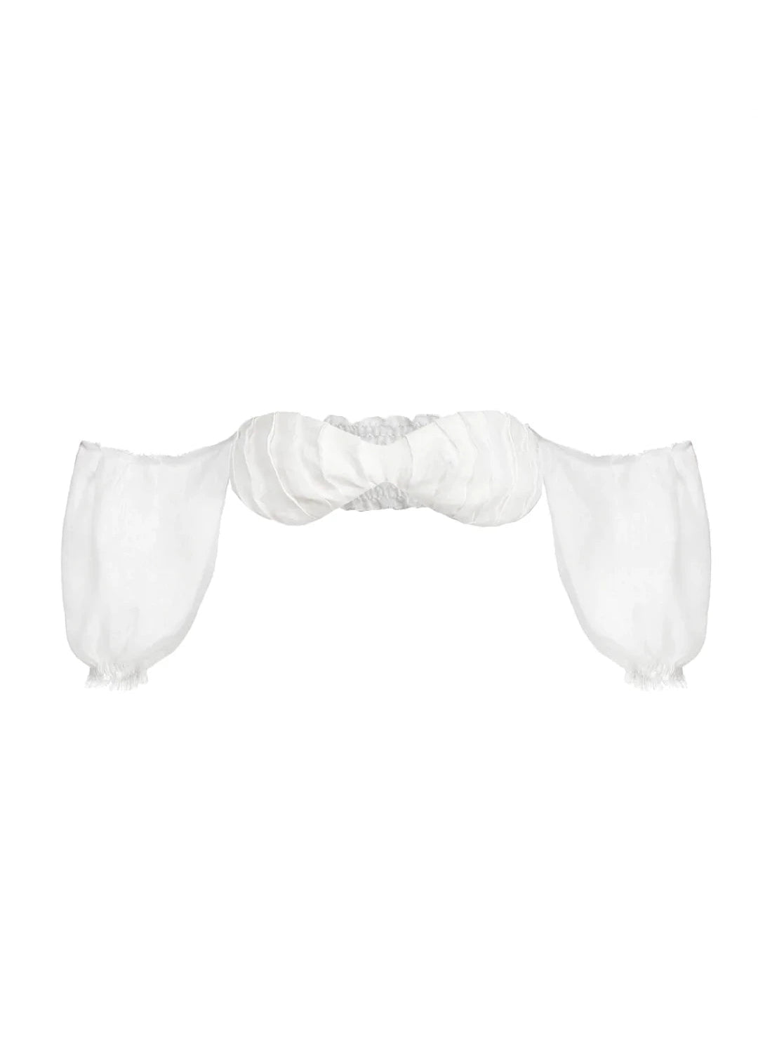 White Off-the-Shoulder Crop Top