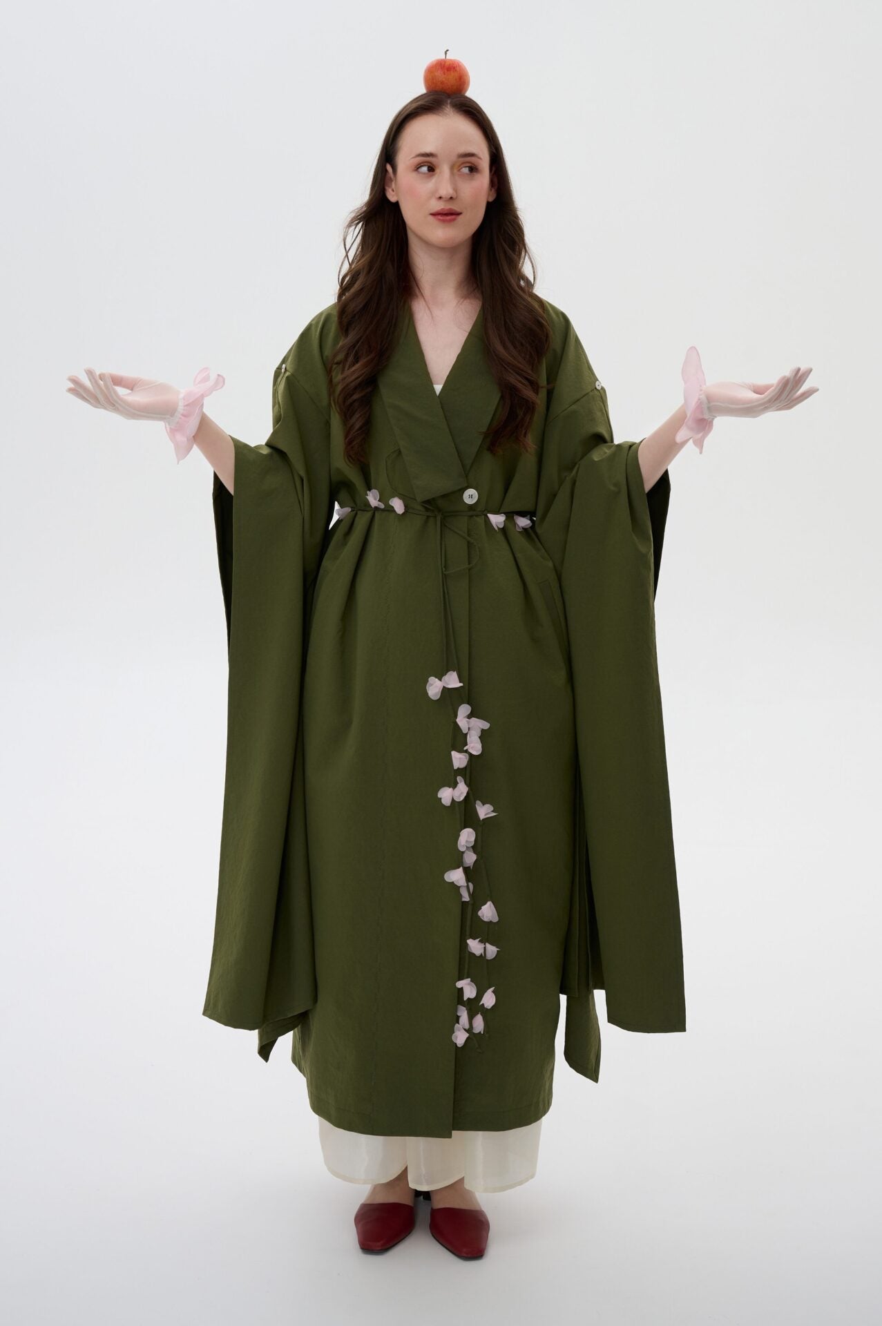 Trench Tip Kimono cu Mâneci Ajustabile