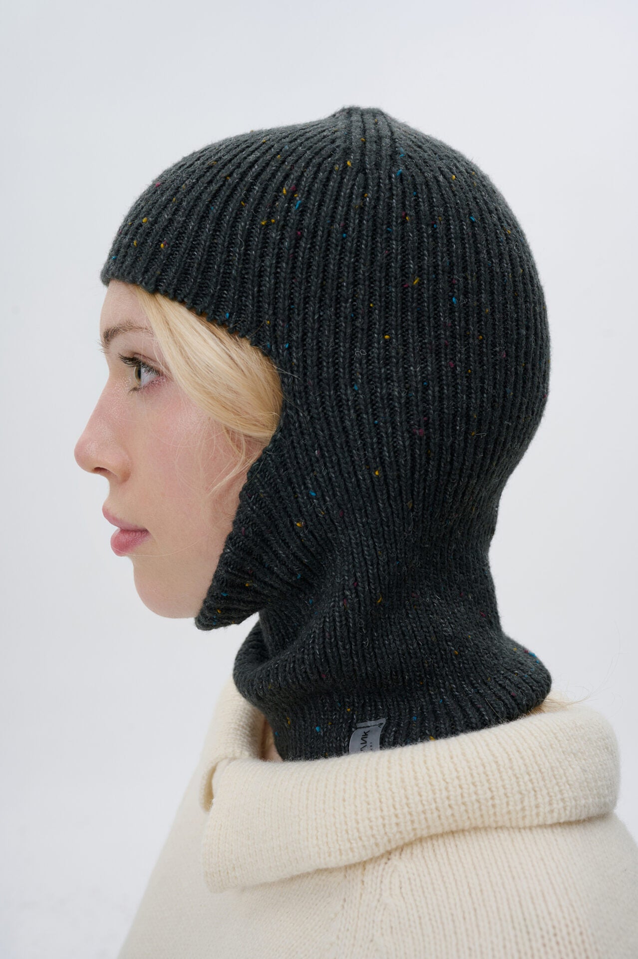 Soft Merino Blend Graphite Balaclava Hat