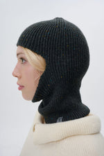 Load image into Gallery viewer, Soft Merino Blend Graphite Balaclava Hat
