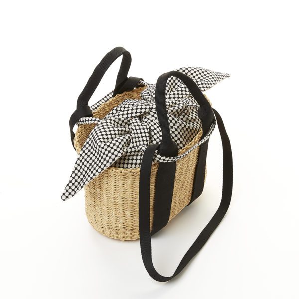 Geantă Muun împletită manual din paie Mini Caba 