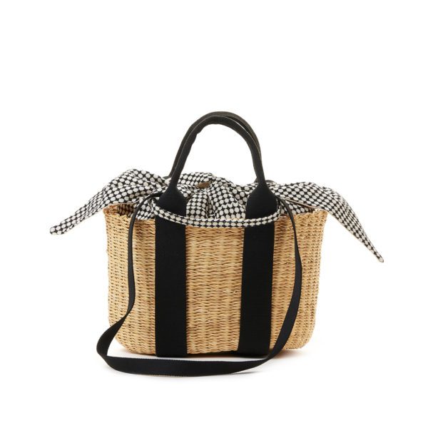 Geantă Muun împletită manual din paie Mini Caba 